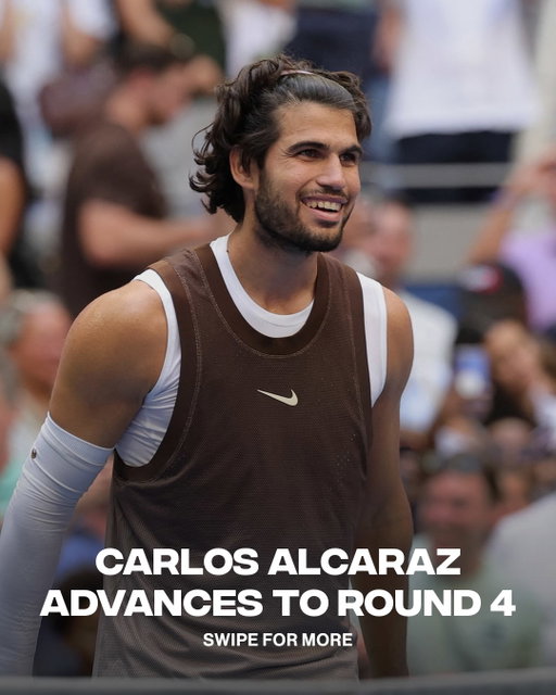 Carlos Alcaraz cruises into the fourth round of the US Open 🎾🔥

The defending champ now faces Tommy Paul on Sunday 👀

(📸: Getty)