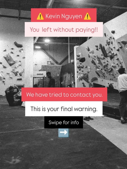 This is a serious issue we have been dealing with. Please stay informed!

#climbingcommunity #gymetiquette