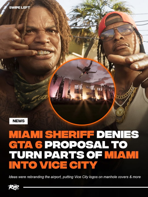 Sheriff Rosie Cordero-Stutz is not onboard with a Miami/Vice City crossover‼️👀

The sheriff spoke out against the rumored partnership between Miami and Rockstar Games ahead of GTA 6’s release on November 19th.

The partnership, according to the Miami Herald, would include wrapping Metro lines with GTA’s fictional Vice City logo, creating Vice City manhole covers, and placing ‘Welcome to Vice City’ signage at the Miami International Airport.

Cordero-Stutz issued a statement criticizing the idea, claiming that GTA 6 promotes crime. “Its fictional world includes m*rder, robbery, violence… and other conduct that the men and women of the Sheriff’s Office work every single day to prevent,” she said.

What do y’all think about this⁉️