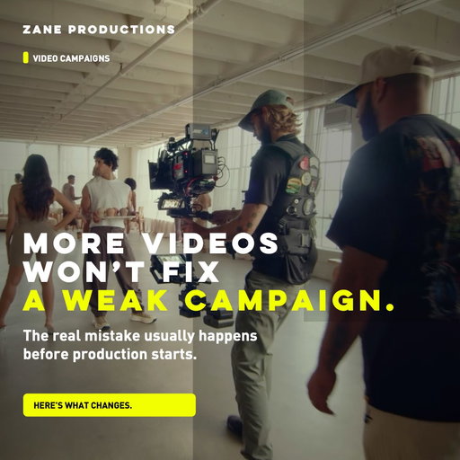 Most brands don’t have a video problem.
They have a campaign problem.

A great-looking video can still underperform if too much of the strategy happens after the cameras roll.

Where will it live?
What makes someone stop?
What changes between Instagram, LinkedIn, YouTube or CTV?
What else should we capture while the talent, crew, location and equipment are already there?

That’s why we think beyond the finished video.

The goal isn’t to create more content for the sake of more content. It’s to build a smarter system around the production—more opportunities to connect, test, learn and get value from the same investment.

And sometimes, the version you never expected to win becomes the one that does.

One shoot. Multiple deliverables. Maximum impact.

Swipe through for how we think about building video campaigns at ZANE Productions.

#VideoProduction #VideoMarketing #CommercialProduction #BrandedContent #videoproductioncompany