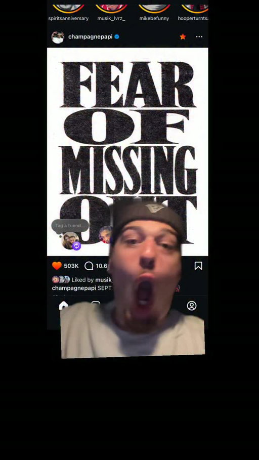 FOMO 2026 🥶🦉 #drake #fearofmissingout #fomo #stream #reels