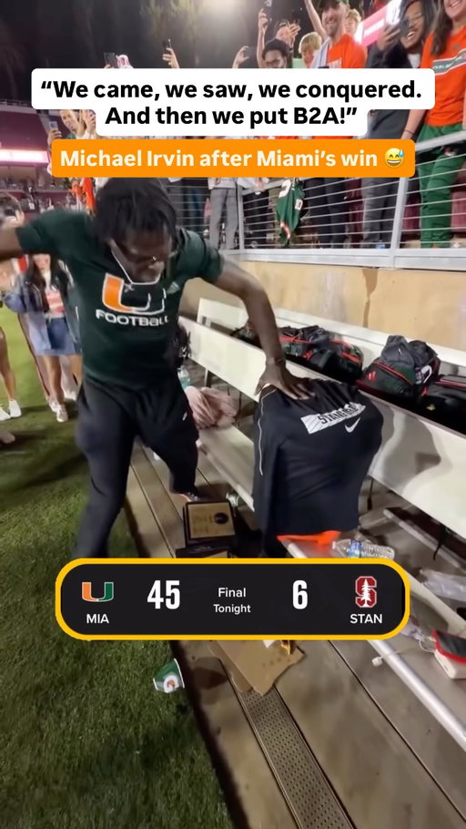 “That’s what we gone do all year long!” 🗣️

Unc was HYPED after Miami’s season opener W 😭

(via @michaelirvin88) 

#cfb #collegefootball #ncaafootball #miami #michaelirvin