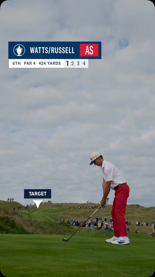The young lefties deliver the first full point for the USA in the Walker Cup! Three holes with Miles Russell and Tyler Watts in foursomes.