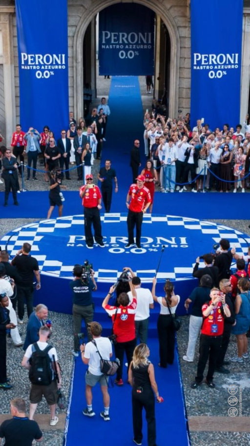 This is Drive to Monza 2026. What a vibe 💙🍻🏁​
@scuderiaferrari​
@rayban​
@puma​
#DriveToMonza #HoPNA00 #CoolAsTheOriginal​
