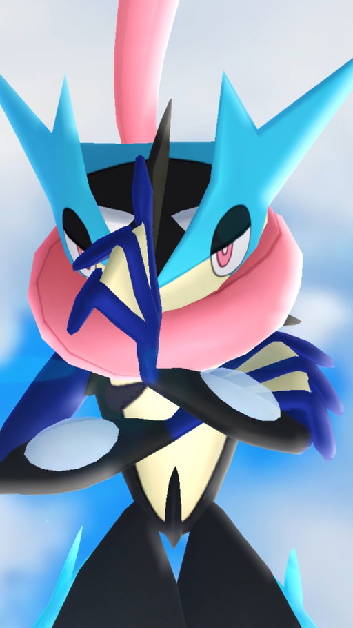 Silent. Swift. Incredible aura. 💧

Mega Greninja has arrived in Pokémon GO! 
This Pokémon spins a giant shuriken at high speed to make it float, then clings to it upside down to catch opponents unawares. 

#PokemonGOFest2026: Mega Finale
