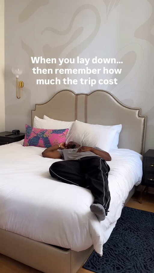 There’s no time for a nap when you remember how much the trip cost #relatablememe #travelmoments  #vacationmodeon