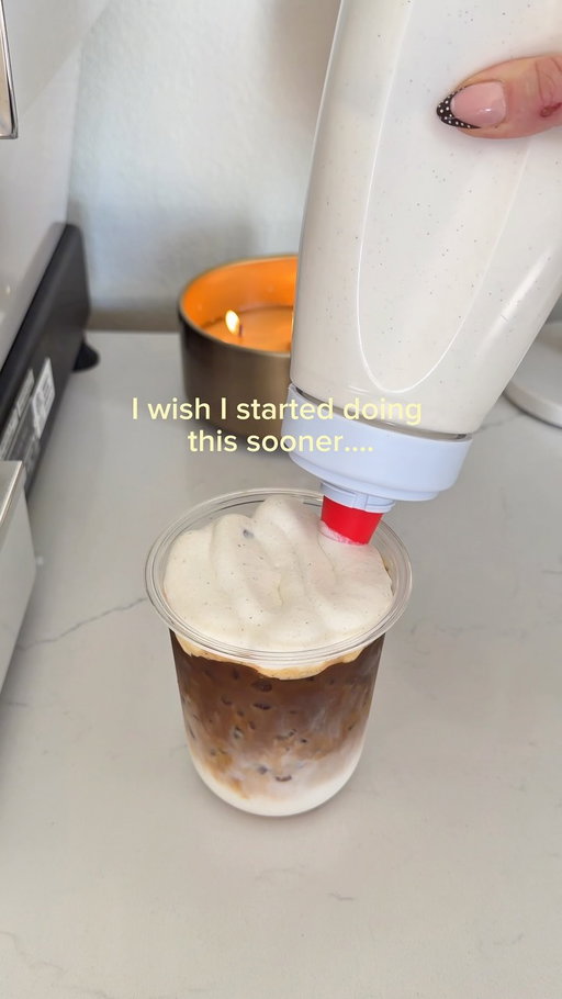Batching my vanilla cold foam for the week☁️✨☕️

vanilla cold foam recipe:
• 2 cups heavy cream
• ½ cup milk
• 2 tbsp powdered sugar
• 3 tbsp vanilla bean syrup
• ½ tsp vanilla bean powder

Add everything to a large jar or container and mix with an electric mixer until thick and creamy. You can also shake it really well in a sealed jar until combined and slightly thickened.

Store in the fridge and add a scoop to your favorite iced coffee whenever you want 🤍

#batchcolffoam #homebarista #coffee #colffoamrecipe #coffeelover