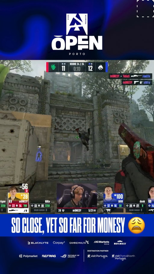 Almost @m0nesy13 magic but @team__spirit takes the Grand Final spot of BLAST Open Porto 2026! 🐉

#BLASTPremier #cs2 #counterstrike #highlight