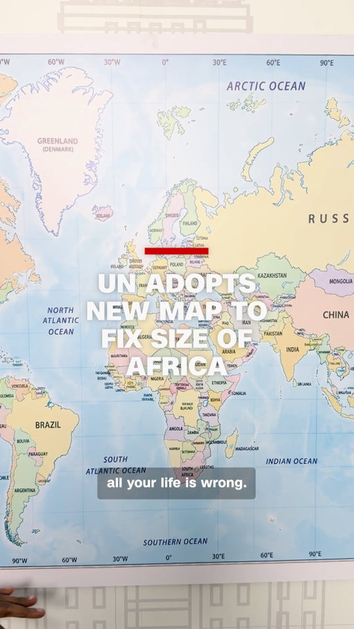 The UN voted to swap the 16th century Mercator map for the more accurate Equal Earth projection. CNN’s Larry Madowo explains the difference between those maps, and why Africa’s size has been minimized for generations.

Learn more at CNN's link in bio.