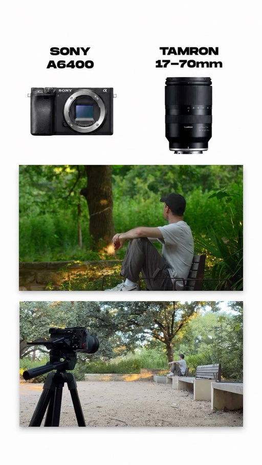 Set up vs the shot with my Sony a6400 and Tamron 17-70. No color grading, Standard picture profile, with some brightness and contrast adjustments.