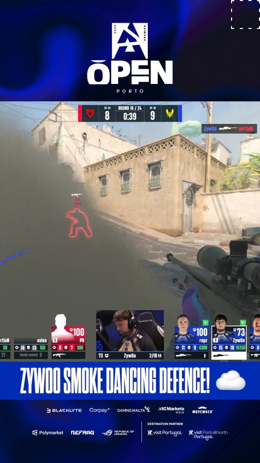 @cs_zywoo shows off his aggressive AWP for a crazy 3k! 🔥

Highlight replay presented by @rog_esports_global & @asusrog

@teamvitality

#BLASTPremier #cs2 #counterstrike #highlight #gaming #Porto #Portugal