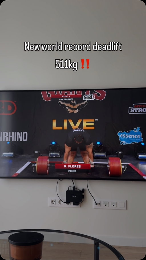 Absolute insanity @tayzonstrongman breaks the world record deadlift