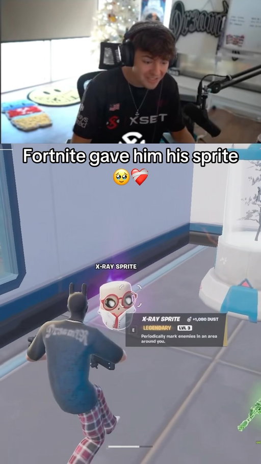 Fortnite gave him his sprite 🥹❤️‍🩹

#clix #fortnite