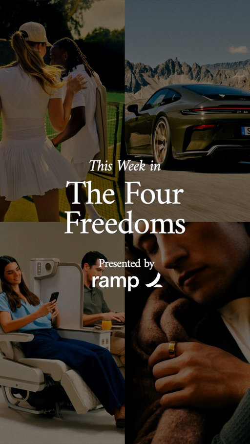 Sign up for our Sunday newsletter at the link in bio. 

The Four Freedoms is presented by @tryramp. Liber readers can get $250 with Ramp upon signing up. T&Cs apply, check the link in bio for more details.

This week’s newsletter:

@sohohouse goes country club

@f1 layover, anyone?

Where to drink a martini in Paris

George Lucas’s billion dollar museum

The @porsche 911 you can only buy in the Alps

The new @alangesoehne Triple Split

Aluminium luggage and the art of the dent

No 1 Savile Row is back in business

@emirates brings privacy to premium economy

@aman is coming to Seoul

Why St Kitts wants your fingerprints

What we know about @pharrell’s Paris hotel

Is your @ouraring actually doing anything?

Finally, a proper sauna hat

@atlasmankind: a fitness tracker for the brain

@davidprotein and the $2.25 billion protein bet

Follow @theliber for the latest in lifestyle.

#TheLiber #Founder #Entrepreneur #LuxuryLifestyle #LuxuryTravel