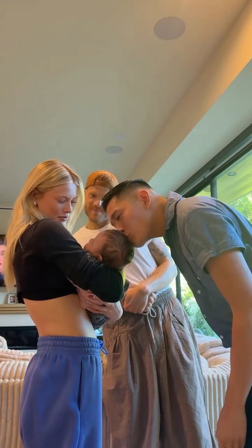 how has it been a year since we told @ryleearnold1 we’re gonna be dads?! 🥹🤍 @dancingwiththestars