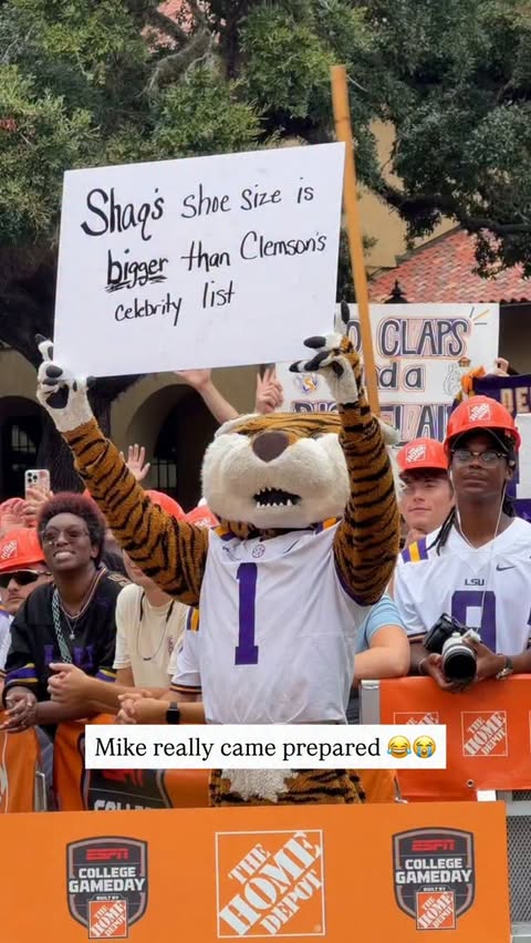How many signs did @lsumiketiger bring?! 😂😭

#lsu #lsutigers #collegefootball #collegegameday