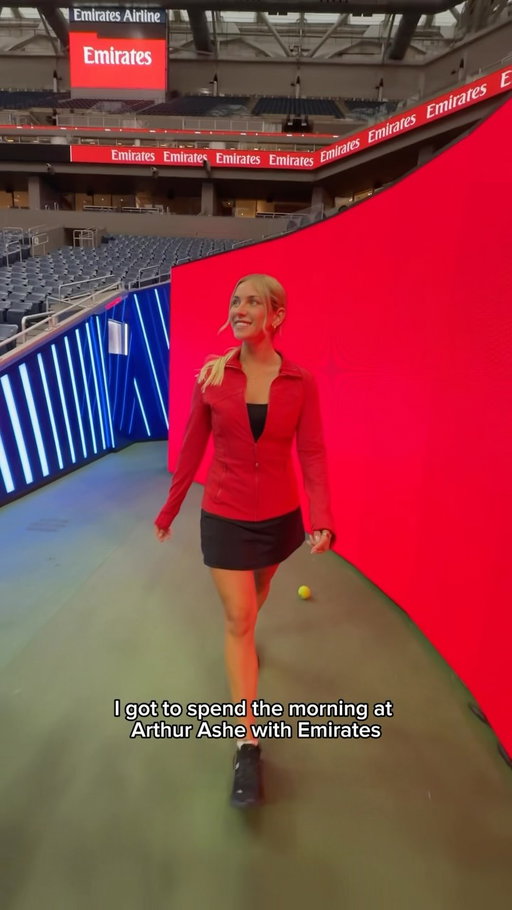 Such a special morning at Arthur Ashe Stadium 🎾❤️ Loved seeing the @Emirates Force for Good mission come to life and helping create an unforgettable US Open experience for the next generation of tennis players.

Proud to partner with @Emirates, the Official Airline of the US Open. ✈️ @usopen @ustafoundation
