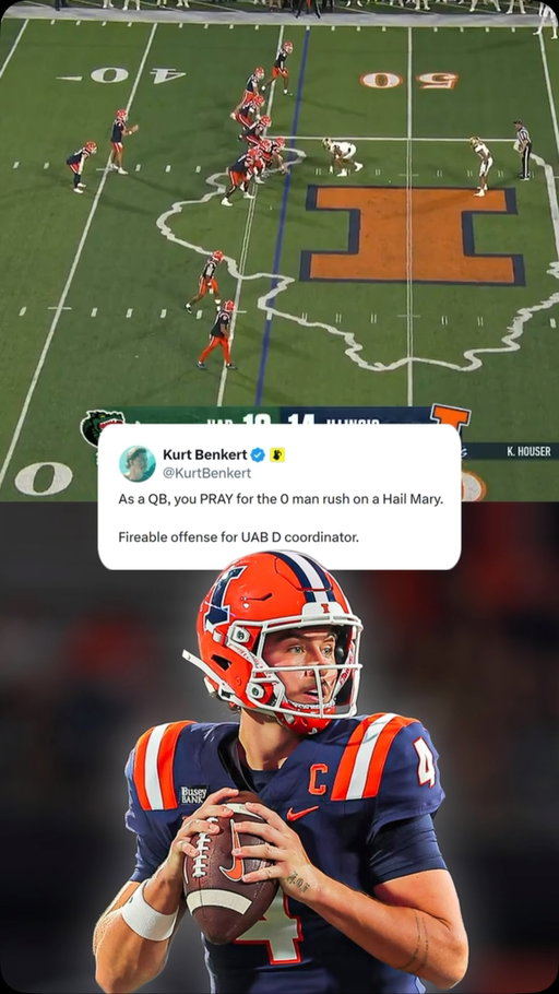 NEVER rush 0 on Hail Mary 😭🔥 (laser @katinhouser )
#football #collegefootball #illinois #live