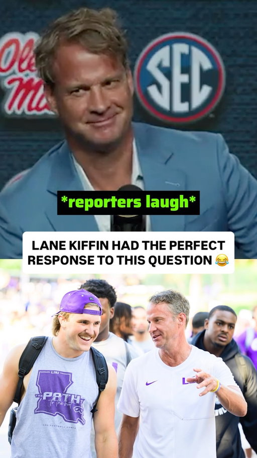 Lane Kiffin’s quick wit kicked in for this one 🤣