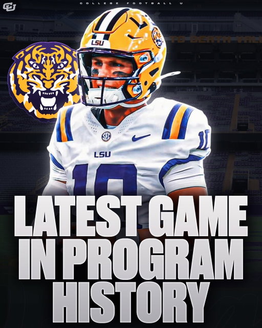 𝐃𝐞𝐚𝐭𝐡 𝐕𝐚𝐥𝐥𝐞𝐲 𝐀𝐟𝐭𝐞𝐫 𝐃𝐚𝐫𝐤: Tonight’s LSU vs. Clemson matchup will feature the latest kickoff in LSU program history. 🌚🐯

The game was scheduled to be underway by now, but rain and lightning have delayed the start. Once it kicks off, it will officially become the latest start time in LSU history.

Things could get VERY interesting tonight as Lane Kiffin prepares for his first home game as LSU’s head coach.

We’ll just have to keep anticipating the start of this fascinating game…