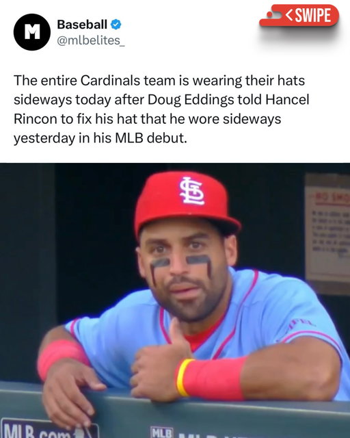 Cardinals players are showing up their teammate Hancel Rincon after Doug Eddings absolutely lost it yesterday on the field 👏💯