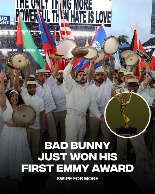 What a year for Benito 👏❤️

Bad Bunny keeps adding to his already impressive résumé, taking home “OUTSTANDING MUSIC DIRECTION” at The Creative Arts Emmys for his Super Bowl LX Halftime Show performance. He is nominated for nine Primetime Emmys for his performance as well.

📸: Getty