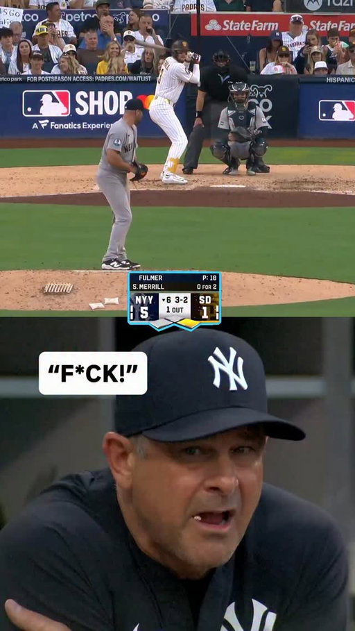 Aaron Boone was frustrated as Michael Fulmer struggled to find the strike zone

#yankees #mlb #baseball #sports #coaching