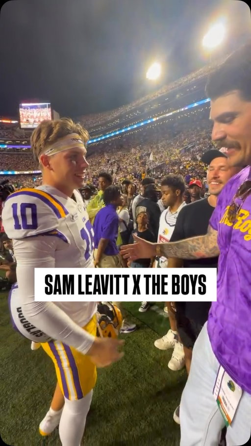 Taylor Lewan says whatup to his Heisman pick and the absolute BOY Sam Leavitt 🐯