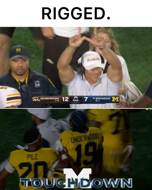 WHAT IN THE RIGGED DID WE JUST WITNESS?! 🤯

After stopping Michigan’s FIRST Hail Mary attempt, the Western Michigan Broncos thought they had just pulled off the UNTHINKABLE in Ann Arbor…

BUT drama ensued. The officials reviewed the clock to see whether or not one second remained. Despite the inset clock CLEARLY reading 0:00 before the ball touched anyone’s hands, the refs ruled there was one second remaining.

Then, on the SECOND Hail Mary attempt, Bryce Underwood connected with JJ Buchanan for a game-winning 47-yard TD.