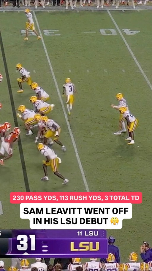Sam Leavitt starting out strong as an LSU Tiger 🐯🔥