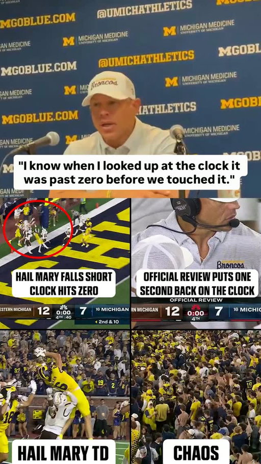 Western Michigan head coach Lance Taylor spoke on the ending of their game vs. Michigan. 

(🎥 Andrew Graham/Mitten Football)