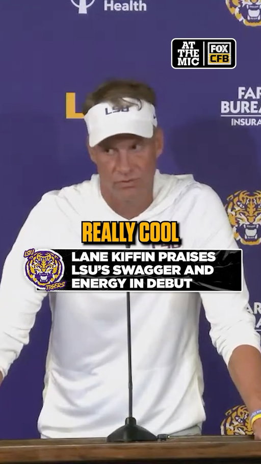 LSU HC Lane Kiffin loved the energy and swagger from Death Valley after the win over Clemson in his debut
