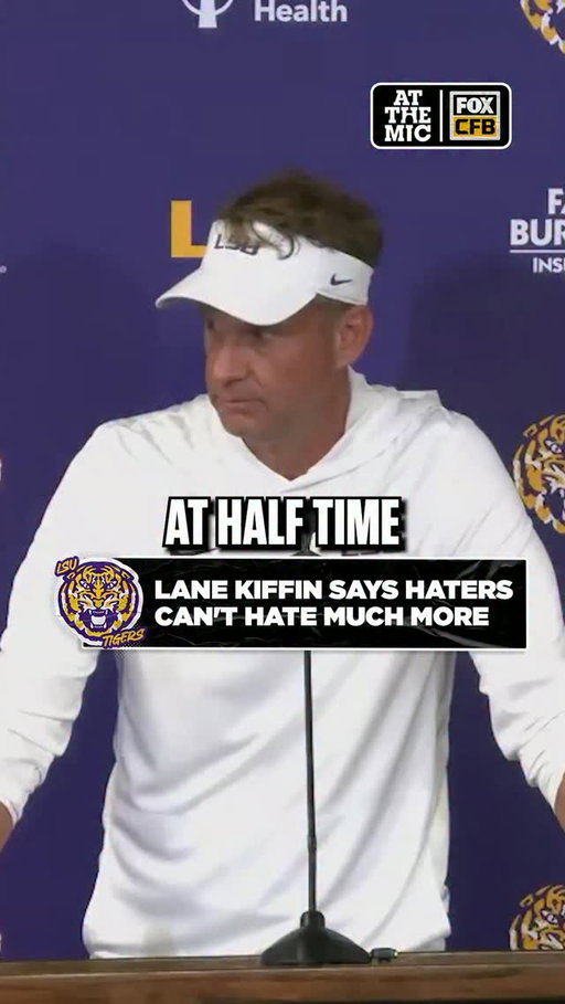 LSU HC Lane Kiffin addresses his “imagine if…” halftime TV interview comments following the win over Clemson
