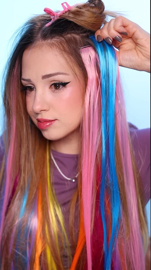 That had to be at least 100 🫣😳 #hairstyles #hairextensions