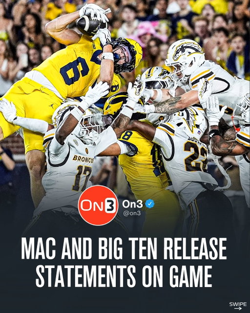The MAC and Big Ten have released statements on the controversial Michigan walk-off Hail Mary against Western Michigan👀

Follow @On3 for the BEST of College Sports