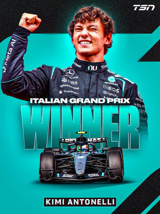 KIMI ANTONELLI WINS THE ITALIAN GRAND PRIX AFTER STARTING 19TH ON THE GRID 🇮🇹🤯 

#F1 | #ItalianGP