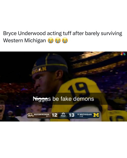 Remarkable statistic:

Prior to Western Michigan, college football teams were 110,352 - 0 when leading after the end of regulation, dating back to 1869. 😭😭😭

College football Week 1 was absolute chaos, and yesterday reminded everyone why this sport is impossible to replace. You had blowouts, near-upsets, controversial endings and games coming down to the final seconds. Oregon had to fight off Boise State 34-27, Auburn barely escaped Baylor 17-16, and it felt like every time you changed the channel something ridiculous was happening.

Nothing topped Michigan somehow surviving Western Michigan. The No. 16 Wolverines were seconds away from one of the most embarrassing losses in program history before officials put one second back on the clock, giving Michigan another opportunity. Bryce Underwood then connected on a 47-yard Hail Mary to give Michigan a 13-12 win and instantly create one of the most controversial endings we’ll see all season.

Then LSU finished the night by absolutely destroying Clemson 51-10 in Lane Kiffin’s debut, handing Dabo Swinney the worst loss of his head-coaching career. Ohio State, Texas and Georgia looked dominant, Oregon got tested, Michigan nearly suffered a historic upset and LSU made one of the loudest statements in the country. If this is what Week 1 looks like, this college football season is going to be insane.

Follow US (@jukedly) to stay locked in if you love sports! 🔥
