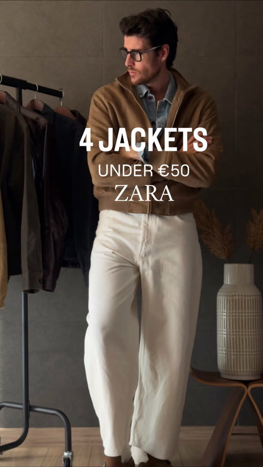 𝐓𝐡𝐞 𝐙𝐚𝐫𝐚 𝐄𝐝𝐢𝐭 | 4 Zara new in Jackets under €50 🧥

Which one is your favourite guys? 

01 - Suede effet 
Ref. 6318/470/711

02 — Khaki Canvas
Ref. 1063/502/505

03 — Aged Leather Effect
Ref. 3918/404/700

04 — Navy Cropped Fit
Ref. 8574/820/401

#outfit #lookoftheday #menstyle #outfitoftheday #inspiration