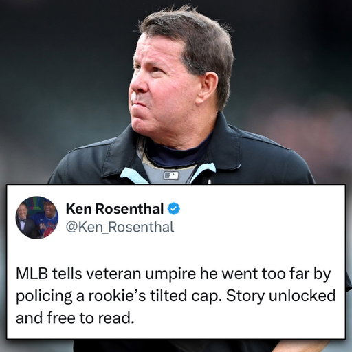 MLB told Doug Eddings that he “acted inappropriately” by telling rookie reliever Hancel Rincon to straighten his cap, per @rosenthal_ken