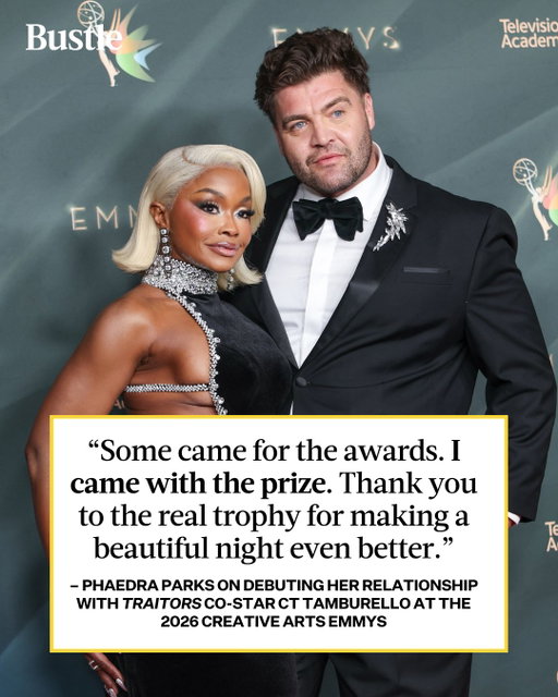 Your honor, this means EVERYTHING to me!!! Phaedra Parks took to Instagram to confirm her relationship with her 'Traitors' co-star CT Tamburello after the pair made their red carpet debut at the 2026 Creative Arts Emmys. 🤍

Photo: Getty/#Traitors