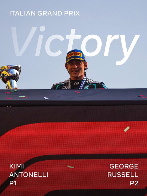 P1, P2 at the Italian Grand Prix. Congratulations, @kimi.antonelli, @georgerussell63 and @mercedesamgf1! 🇮🇹🏆