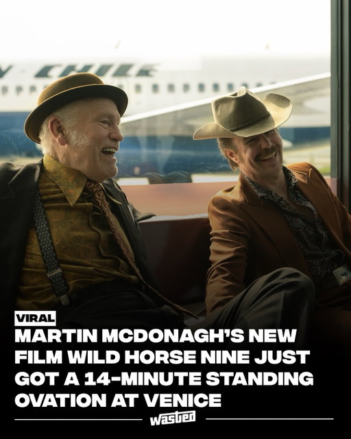 Wild Horse Nine just got a 14-minute standing ovation at its Venice Film Festival premiere. Martin McDonagh’s new dark comedy stars John Malkovich and Sam Rockwell as CIA agents on Easter Island in 1973, right before the Chilean coup. Critics are already calling it one of McDonagh’s best films, and Malkovich is being talked about as a Best Actor Oscar contender.

In theatres November 6th.

#WildHorseNinePartner