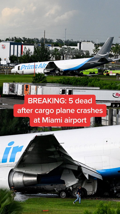 BREAKING: Authorities say five people are dead after a cargo plane crash at Miami International Airport. This is a developing story.

#breakingnews #miami #plane