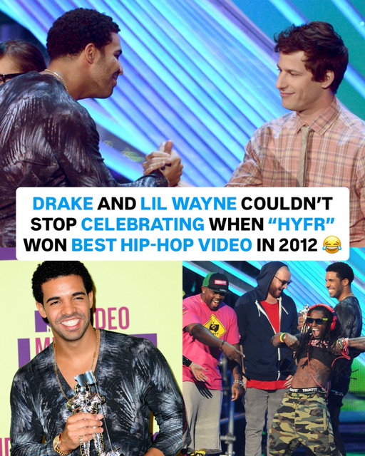 14 years ago today, Drake won Best Hip-Hop Video for “HYFR” featuring Lil Wayne at the 2012 MTV VMAs👇

The award was presented by Rashida Jones and Andy Samberg. Drake brought Lil Wayne, Nicki Minaj, and others up on stage with him to accept it. In his speech, he said, “I gotta thank Lil Wayne because he did this song and we did it together. I went to this house party one time and I ended up getting made fun of. I want to dedicate this award to any kid who has walked home by himself. This is to you. We made it!”

Throughout the speech, Wayne stood right by his side. At one point lifted his shirt up on stage causing everyone to laugh. Drake was still Wayne's protégé at this point, and having him right there said a lot about their relationship. This marked Drake’s first ever MTV VMA win

Do any of you remember this night?