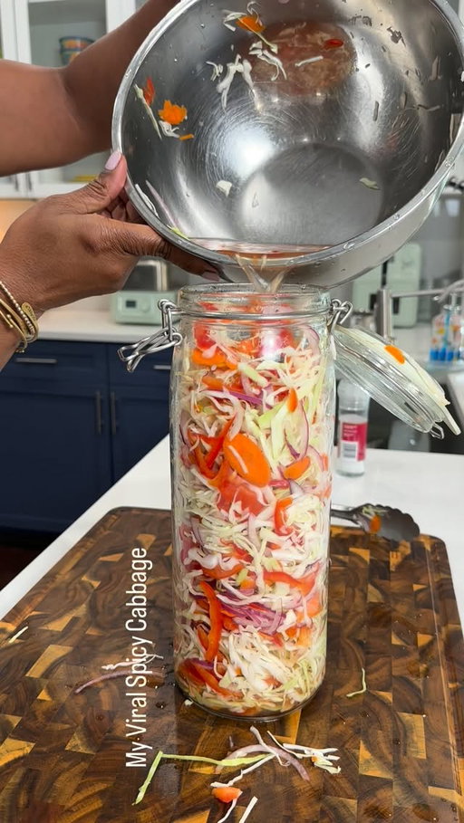 My VIRAL Spicy Cabbage Slaw is back!

Crunchy, spicy, tangy and packed with flavor, this is one of those recipes you make once and suddenly start putting on EVERYTHING. 

Sandwiches, tacos, rice and beans, bowls… breakfast, lunch or dinner, it just works!

Fresh cabbage, carrots, red onion and peppers come together with plenty of spices and that spicy kick that makes this slaw so addictive.

Okay, who’s actually making this?! 👀🌶️

If you want the exact measurements, ingredients AND my full step-by-step instructions, drop the word RECIPE in the comments right now 👇🏾

Comment RECIPE and I’ll send the full recipe link straight to your inbox! 

And if you’ve already made my spicy cabbage slaw, tell everybody in the comments what you put yours on! 

#myvegankitchenlife