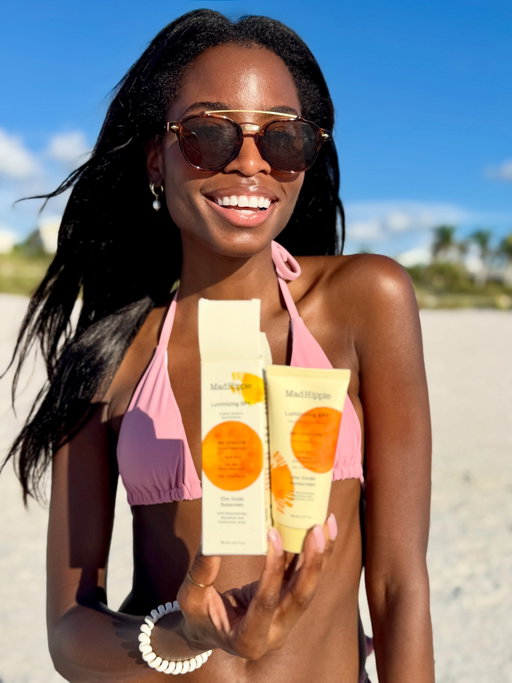 🌸🌞👙glowing and cruelty free with @madhippiebeauty SPF 🩷