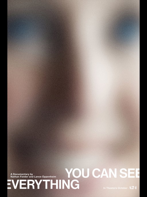 The first poster for Nathan Fielder and Lance Oppenheim's 'You Can See Everything.'

A24's Elizabeth Holmes documentary is in theaters this October.