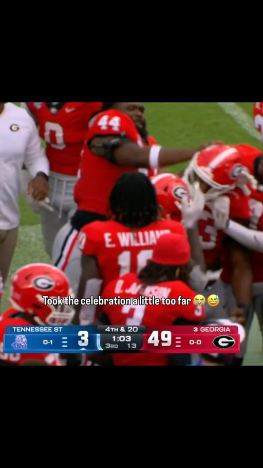 Georgia after a big play against Tennessee State in their season opener 😂

#cfb #collegefootball #football #georgia