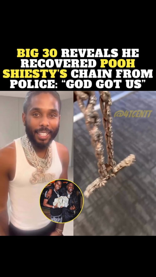 big 30 reveals he recovered pooh shiesty’s chain from the police: “God got us” 🙏🏾💎 

#big30 #poohshiesty #hiphop #rapnews #trending