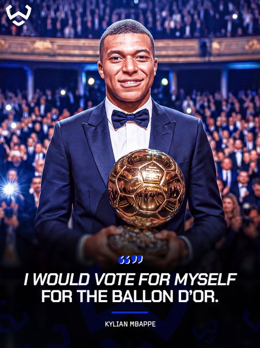 Kylian Mbappé has made his Ballon d’Or stance very clear. 🇫🇷👀

Mbappé believes the award should focus on individual performances and says going trophyless should not automatically rule a player out.

🌎 World Cup’s all-time top scorer
🏆 Top scorer in the Champions League
🏅 Top scorer across the biggest competitions

“If you look at my arguments and what the other players did this year, I wouldn’t be robbing anybody if I won it.”

“But I understand people who disagree. This is not a dictatorship.”